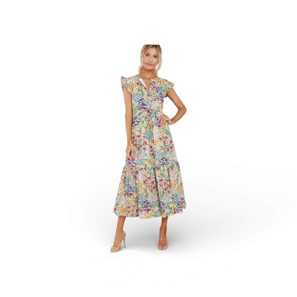 Olivia James The Label Delia Meadow Floral Dress Size S